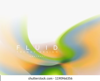 Resumen de fondo - flujo de onda de colores líquidos, vector