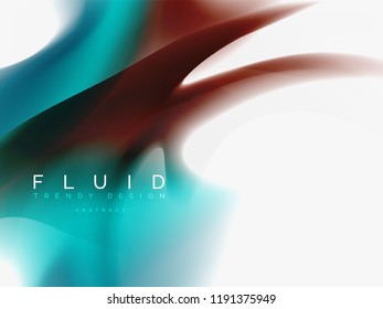 Background abstract - liquid colors wave flow, vector