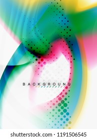 Background abstract - liquid colors wave flow, vector