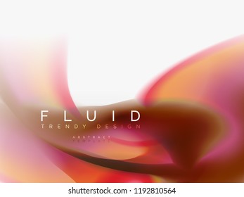 Abstrakter Hintergrund - Flüssige Farben - Wellenfluss, Vektorgrafik