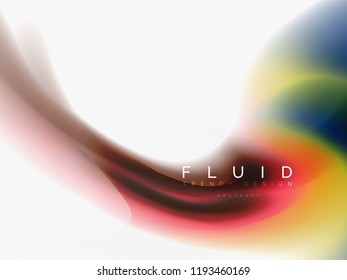 Background abstract - liquid colors wave flow, vector