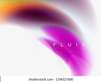 Background abstract - liquid colors wave flow, vector