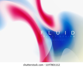 Background abstract - liquid colors wave flow, vector