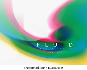 Resumen de fondo - flujo de onda de colores líquidos, vector