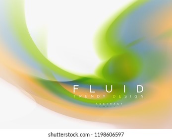 Background abstract - liquid colors wave flow, vector