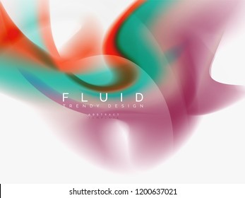 Background abstract - liquid colors wave flow, vector