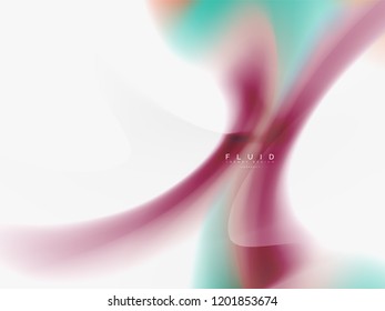Background abstract - liquid colors wave flow, vector