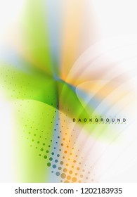 Resumen de fondo - flujo de onda de colores líquidos, vector