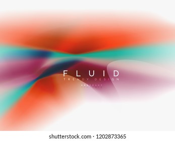 Resumo do plano de fundo - fluxo de ondas de cores líquidas, vetor