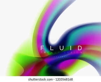 Background abstract - liquid colors wave flow, vector