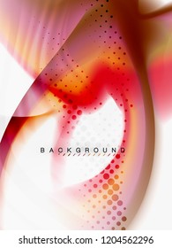 Background abstract - liquid colors wave flow, vector