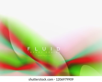 Background abstract - liquid colors wave flow, vector