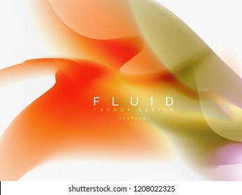 Background abstract - liquid colors wave flow, vector