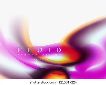 Background abstract - liquid colors wave flow, vector