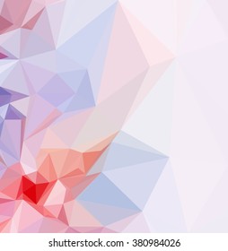 Background with Abstract Low Poly Geometrical Pattern. Vector