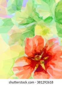 Background with Abstract Low Poly Geometrical Pattern. Vector
