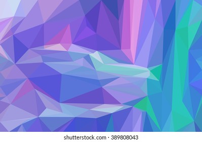 Background with Abstract Low Poly Geometrical Polygonal Colorful Pattern. Vector