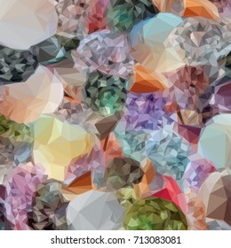 Background with Abstract Low Poly Geometrical Pattern. Vector