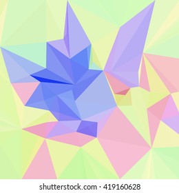 Background with Abstract Low Poly Polygonal Geometrical Pattern. Vector