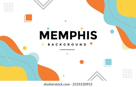 Antecedentes de Memphis abstratos. Projeto de sobreposição de vetor geométrico Trendy Memphis 80s-90s