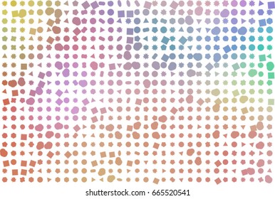 Background abstract mixed pattern for design. Style of mosaic or tile. Vector illustration graphic.