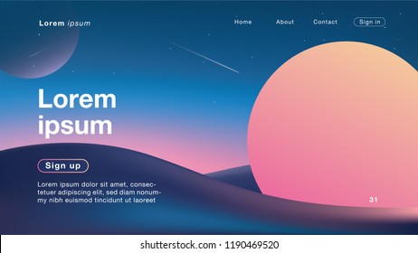 Background abstract moon light on the space x for Homepage. Vector Illustration EPS10.