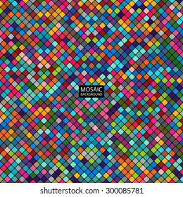 background abstract mosaic of the grid pixel pattern and colorful squares. stock vector illustration eps10