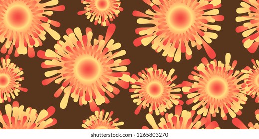Background from abstract multicolored flowers. Seamless basis for sites