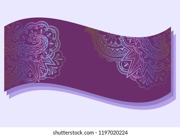 Background with Abstract Outline Pattern, Isolated on White. Vector