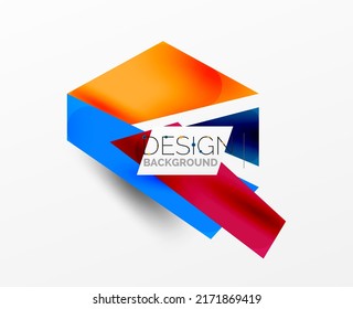 Formas superpuestas abstractas de fondo. Ilustración vectorial de composición mínima para fondo de banner o página de aterrizaje de papel pintado