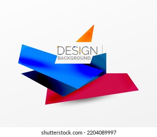 Formas superpuestas abstractas de fondo. Ilustración vectorial de composición mínima para fondo de banner o página de aterrizaje de papel pintado