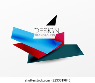 Background abstract overlapping shapes. Minimal composition vector illustration for wallpaper banner background or landing page