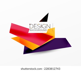 Background abstract overlapping shapes. Minimal composition vector illustration for wallpaper banner background or landing page
