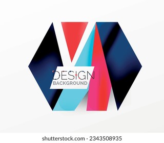 Formas superpuestas abstractas de fondo. Ilustración vectorial de composición mínima para fondo de banner o página de aterrizaje de papel pintado