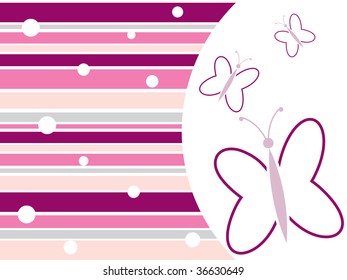 background with abstract pattern and butterfly