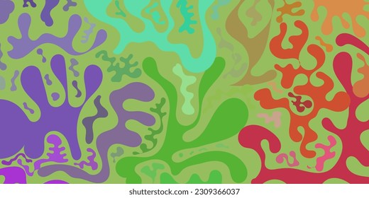 background abstract pattern with organic flowers