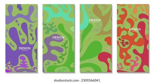 background abstract pattern with organic flowers