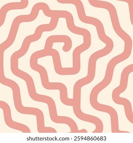 Background with abstract pattern. Wavy lines in a retro style. Organic flowing shapes create a modern yet vintage look. For textiles, wallpapers, and decorative designs.