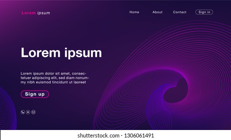 Background abstract pink dark purple line curve color for Homepage. Vector Illustration EPS10.