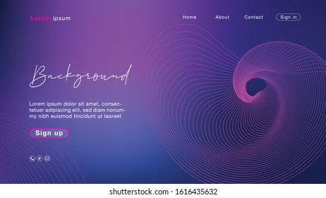 Background abstract pink purple line curve color 02. Vector Illustration EPS10.