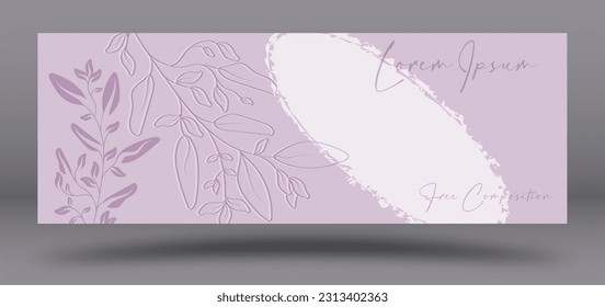 Background with abstract plants. A minimalist layout for covers, paintings, interior prints, posters and creative design