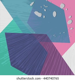 Background with Abstract Poly Geometrical Colorful Pattern. Vector