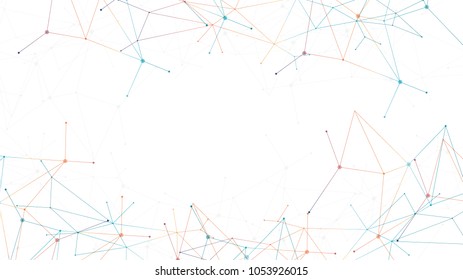 background abstract polygon data technology communication vector design illustration