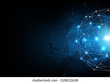 background abstract polygon data technology communication vector design illustration