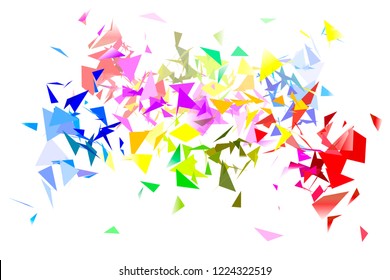 Background of abstract polygonal elements. Vector illustration multicolor.