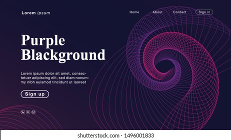 Background abstract purple deep light line color for Homepage. Vector Illustration EPS10.