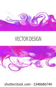 Background with abstract purple elements, poster, cover, brochure, postcard, fluid art, vector illustration