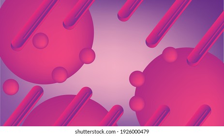 Abstrakter Hintergrund mit violett rosa und rotem Farbverlauf-Netz , mit roten Ellipsen und Bars