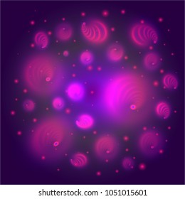 Background abstract purple planet / bacteria .