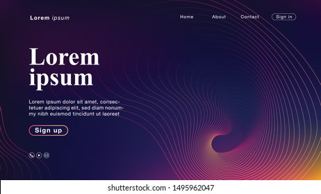 Background abstract purple yellow light line color for Homepage. Vector Illustration EPS10.